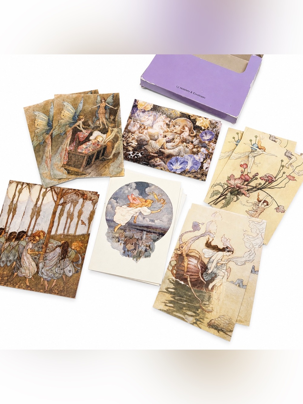 Book of Fairy’s  Vintage Cards novelettes  set of 12 envelopes Warwick Gobile